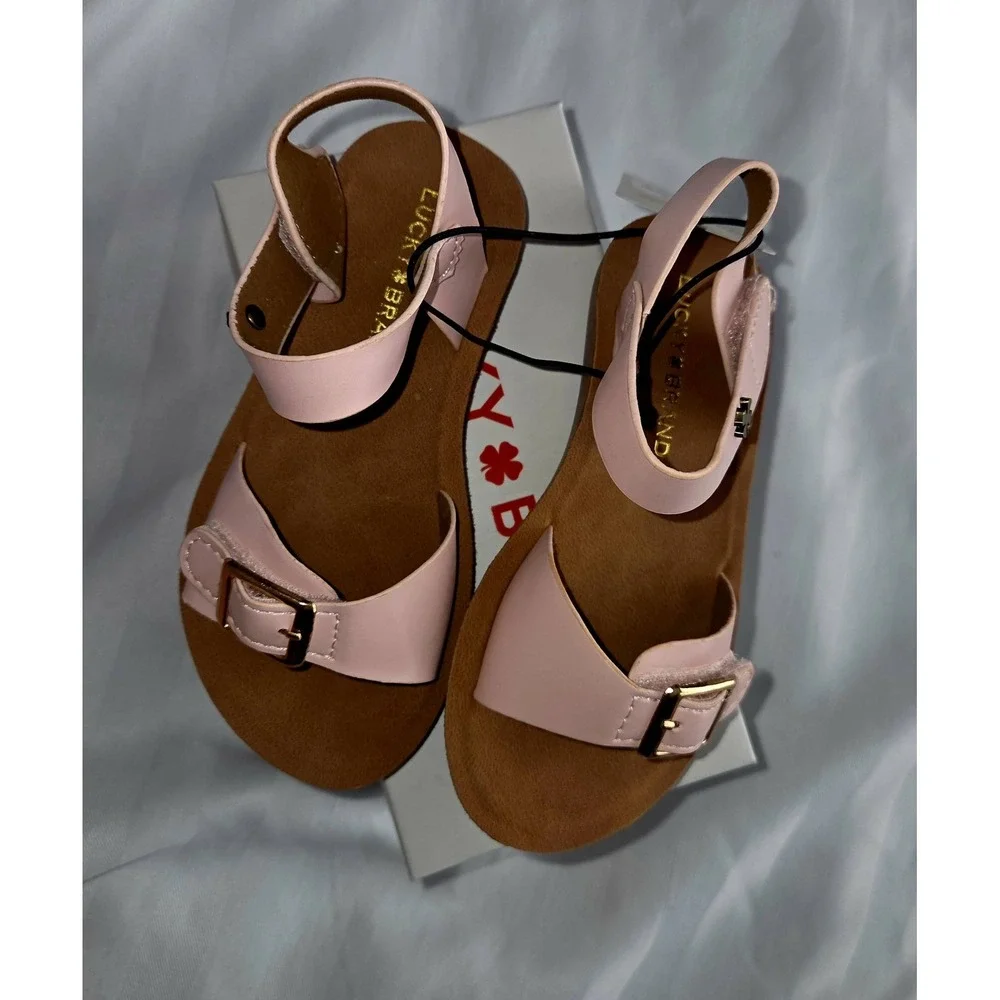 Lucky Brand Gan Toddler‎ Girls Blush Pink Buckle Sandals Size 5